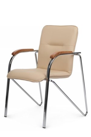 Стул Самба с деревянными подлокотниками SMB-02H Бежевый (Бежевый)