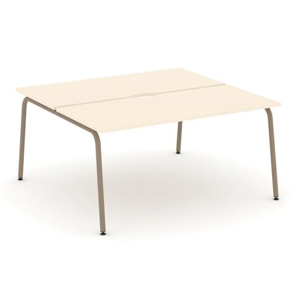 Рабочая станция 2 места ES.D.RS-2.4-VK (1580х1500х750) (Сатин/Металл Латте)