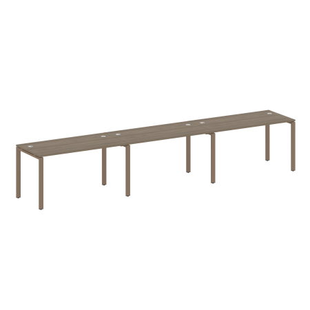 Рабочая станция на 3 раб. места Metal System Style БП.СМ-3.3 4200x720x750 (Вяз/Мокко металл)