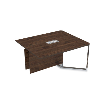 16СКК.122 Стол-квадрат бенч, конечный модуль  (1200x1200x750) (Брауни | Металл Глянец)