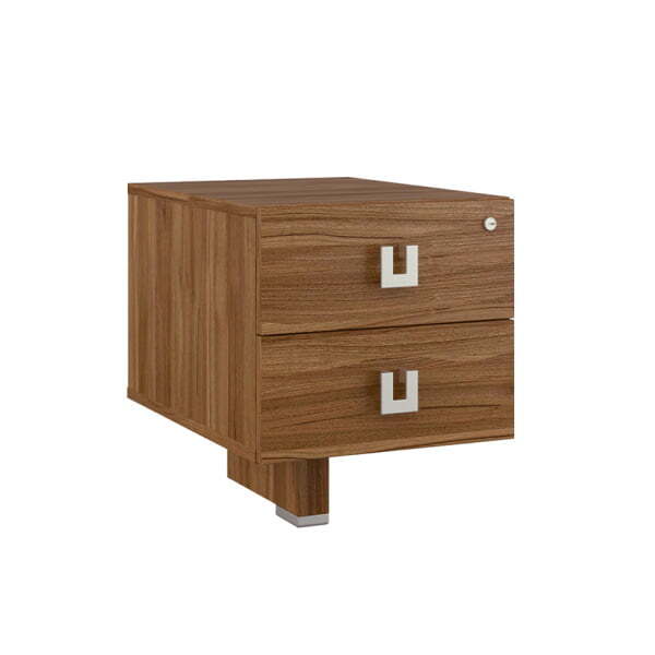 Тумба подвесная с 2 ящиками в каби руководителя SOL297301 420x570x530 (Орех Solid)