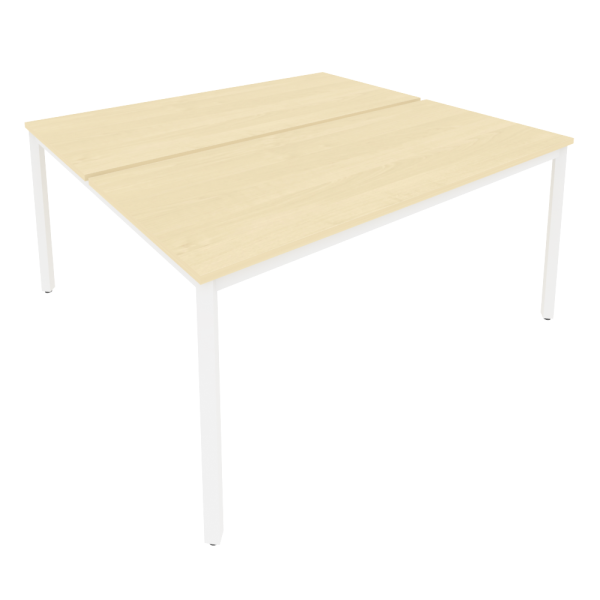 Рабочая станция на металлокаркасе Slim С.СП-6.3 1580x1475x750 (Клен/Белый металл)