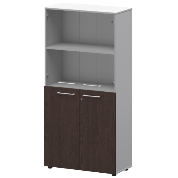 Шкаф высокий комб. Кортез СМШ48.28F.28S(Б) 792x362x1595 (Дуб венге/Белый)