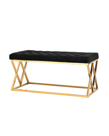 Банкетка ИНСИГНИЯ черная велюр (Банкетка Инсигния черный)