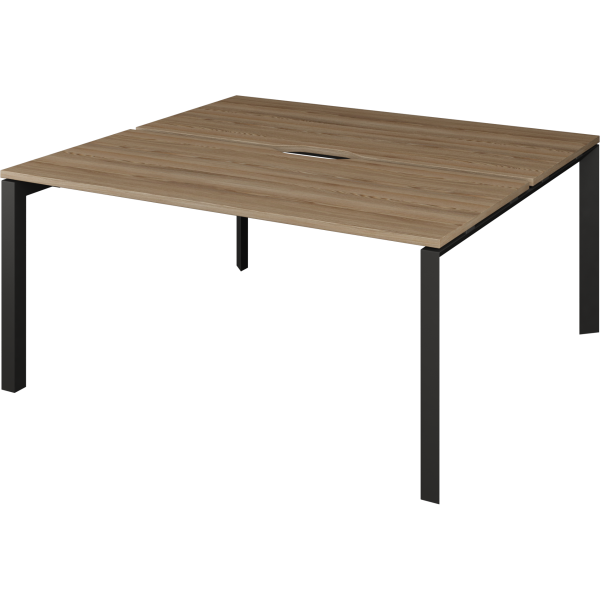 Бенч двойной на 2 рабочих места Аргентум-МП НТМП.П.Б2-120 1200x1496x750 (Дуб сафари/Антрацит)