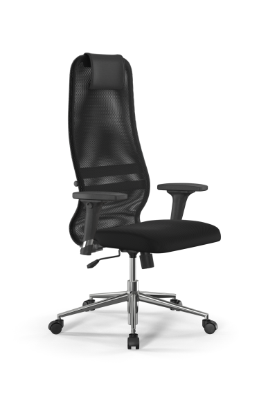 Кресло для руководителя Метта Sit 8 B1-8D - X1+UMF(X1) /Uh00/Wh00/D02P(M09.B23.G18.W01) (Черный)