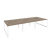 Рабочая станция на О-образном м/к Onix O.MO-D.RS-6.2.7 3540x1475x750 (Тиквуд Темный/Белый Металл)