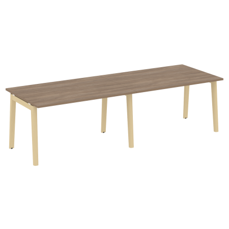 Стол переговорный на деревянных опорах Onix Wood OW.PRG-2.3 2760x980x750 (Дуб Аризона/Дуб Светлый)