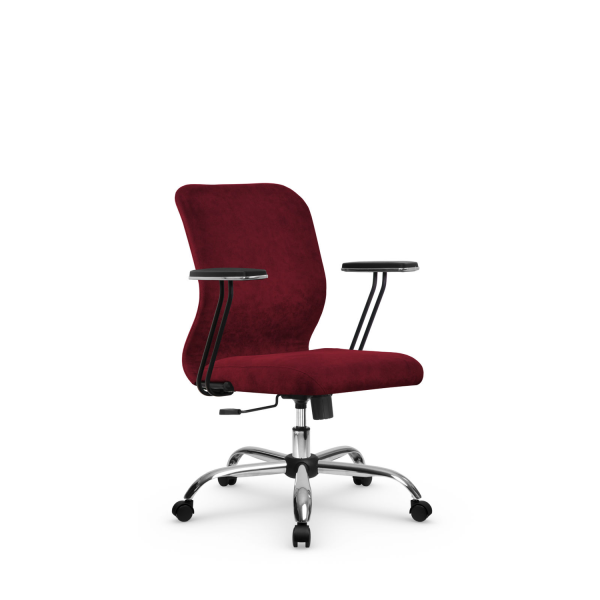 Кресло для руководителя Метта SU-Mr-4(Vivaldi)/подл.110/осн.003 (Красный)