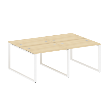 Рабочая станция Metal System Style БО.СМ-4.1 2000x1475x750 (Акация/Белый металл)