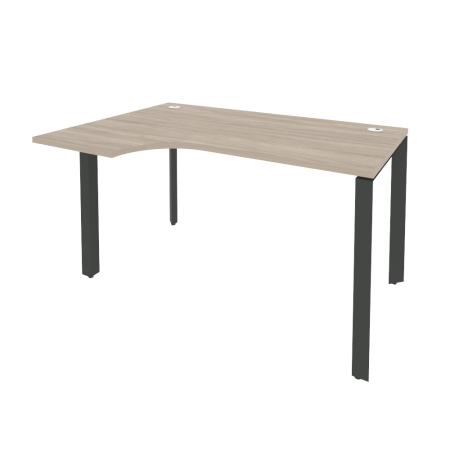 Стол эргономичный левый на П-образном м/к Onix O.MP-SA-2L 1380x980x750 (Дуб Аттик/Черный металл)