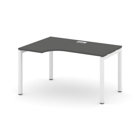 Стол рабочий эргономичный SN-5P.SPA-001(L) (1380х600/980х750) (Антрацит/Металл Белый)