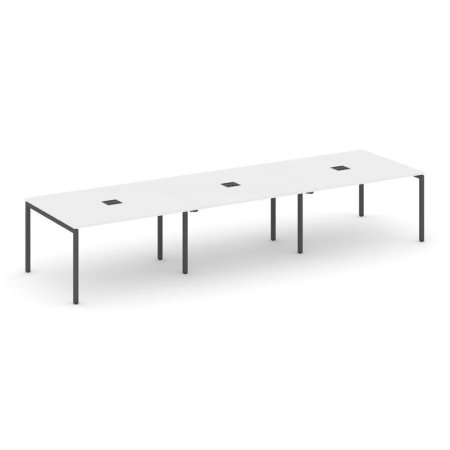 Стол переговорный SN-4P.SPRG-053 (4410х1180х750) (Белый/Металл Антрацит)
