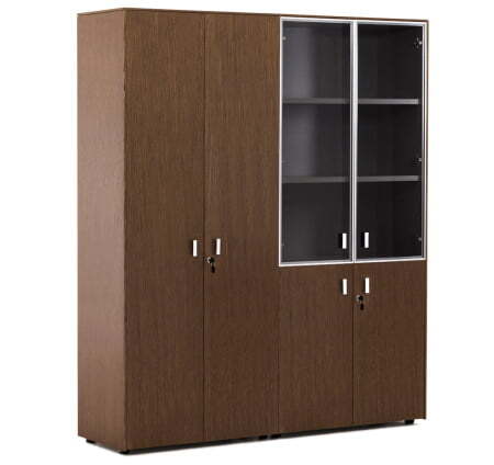 EXE Шкаф комбинированный с гардероб (Орех/Хром)