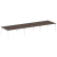 Рабочая станция на 6 рабочих места на А-образном м/к Metal System Style БА.СМ-6.5 5400x1475x750 (Дуб наварра/Серый металл)