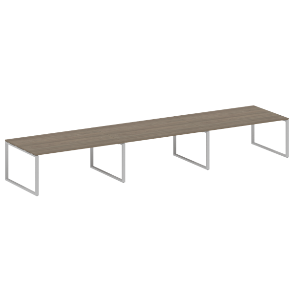 Переговорный стол 3 столешницы Metal System Style БО.ПРГ-3.5 5400x1235x750 (Вяз/Серый металл)