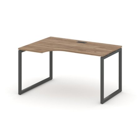 Стол рабочий эргономичный SN-4O.SPA-011(L) (1380х700/980х750) (Дуб Табак/Металл Антрацит)
