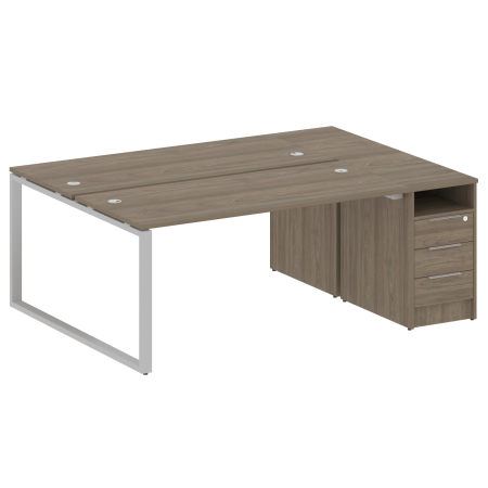 Рабочая станция Metal System Style БО.РС-СТП-2.4 2012x1475x750 (Вяз/Серый металл)