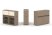 Тумба двойная + низкая надставка ES.NB.2N-2 (1500х410х1135) (Латте/Тиквуд Светлый)