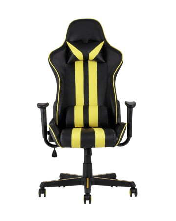 Кресло игровое TopChairs Camaro желтое (Геймерское кресло Camaro желтый)