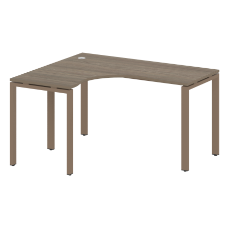 Стол криволинейный левый Metal System Style БП.СА-3 Л 1400x1200x750 (Вяз/Мокко металл)