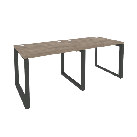 Рабочая станция на О-образном м/к Onix O.MO-RS-2.1.8 1960x800x750 (Тиквуд Темный/Черный металл)