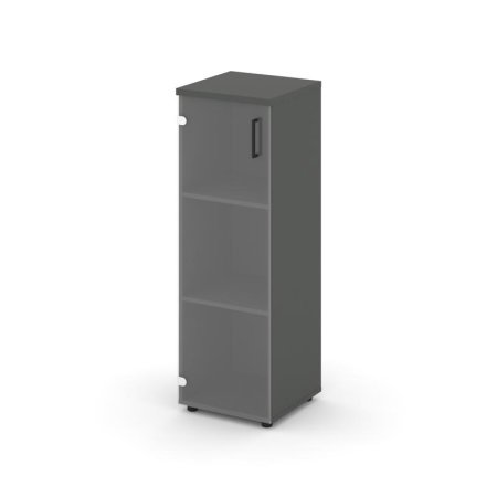 Шкаф средний узкий SN.STU.E-205(L) (400х400х1203) (Антрацит/Прозрачный)