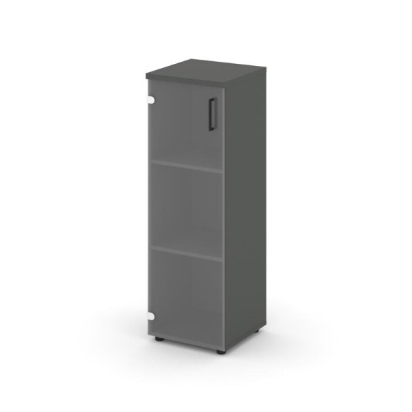 Шкаф средний узкий SN.STU.E-205(L) (400х400х1203) (Антрацит/Прозрачный)