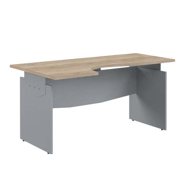 Стол эргономичный левый Offix-new OCET 169L 1600x860x750 (Дуб Сонома светлый/металлик)