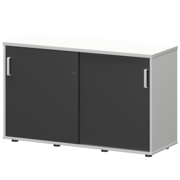 Тумба-купе Смарт СМТ-12К Тип1 1236x444x750 (Белый/Графит)