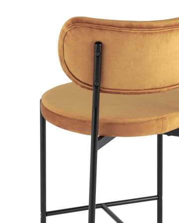 Стул полубарный Барбара велюр терракотовый (Стул полубарный Барбара терракотовый)