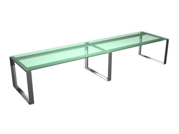 Стол для переговоров опоры - замкнутый контур X7 X7S52 С 3600x1000x720 (СтеклоСерый)