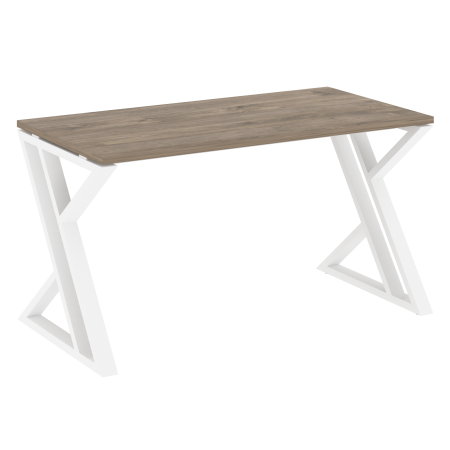 Стол рабочий VR.L-SRZ-3.7 1380x720x750 (Тиквуд Темный/Белый металл)