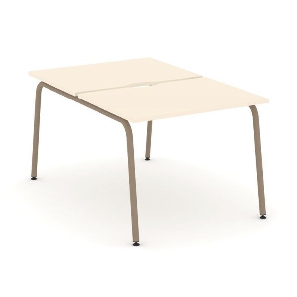 Рабочая станция 2 места ES.D.RS-2.1-VK (980х1500х750) (Сатин/Металл Латте)