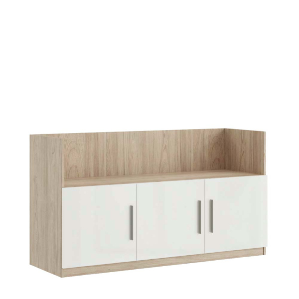 Креденция 3 двери, глянец AST33941621 (Вяз/белый)