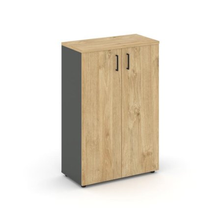 Шкаф средний широкий SN.STS-204 (796х400х1203) (Антрацит/Тиквуд Светлый)