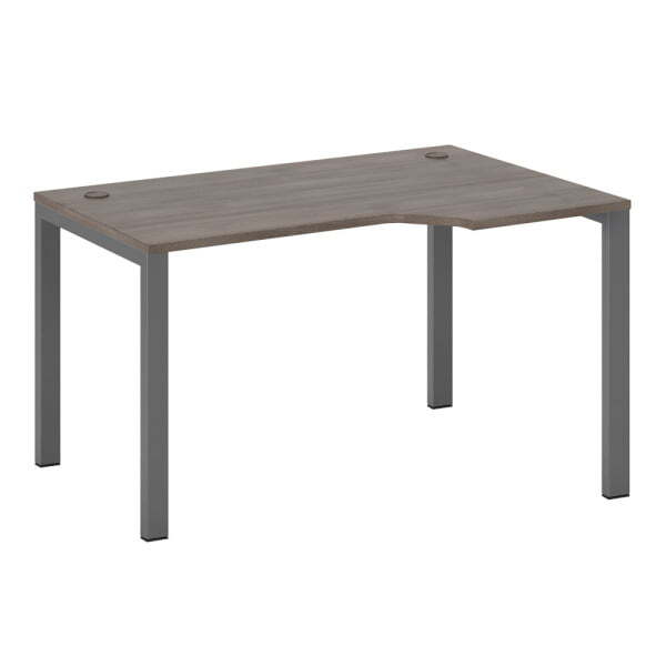 Стол эргономичный правый на металлоопорах New Line NLN36322534 1350x900x750 (Дуб шамони темныйЧерный)