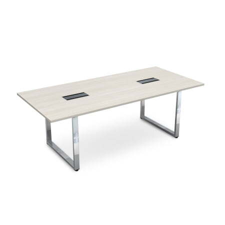 Стол для переговоров Gloss line НСП-О.939 2200x1000x750 (IvoryХром)