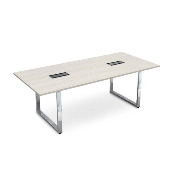Стол для переговоров Gloss line НСП-О.939 2200x1000x750 (IvoryХром)