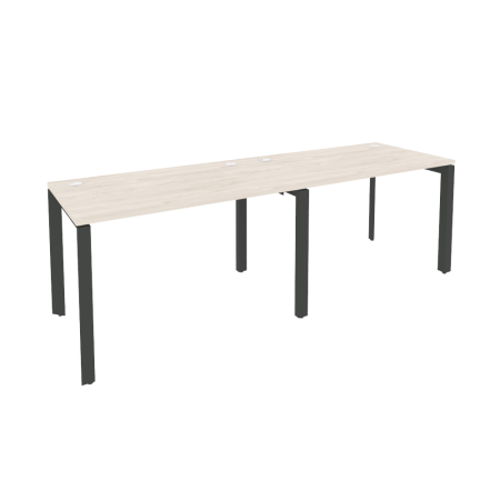 Рабочая станция на П-образном м/к Onix O.MP-RS-2.2.7 2360x720x750 (Денвер Светлый/Черный металл)