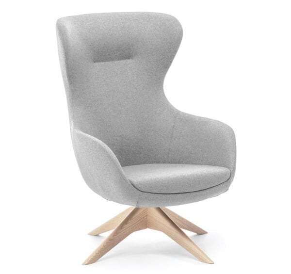 ELEGANCE WOOD Кресло Крутящ. (Светло-Серый/Дуб)