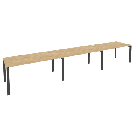 Рабочая станция на П-образном м/к Onix O.MP-RS-3.4.8 4740x800x750 (Тиквуд Светлый/Черный металл)