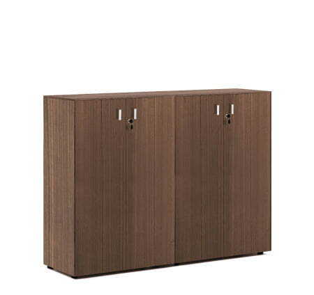 EXE Шкаф средний на 4 двери H120 (Орех/Хром)