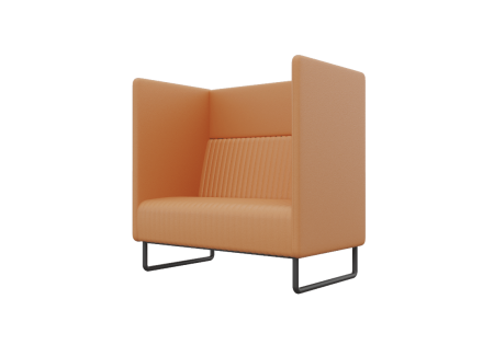 Диван одноместный BROS-1 (Nappa 490/Металл Черный)