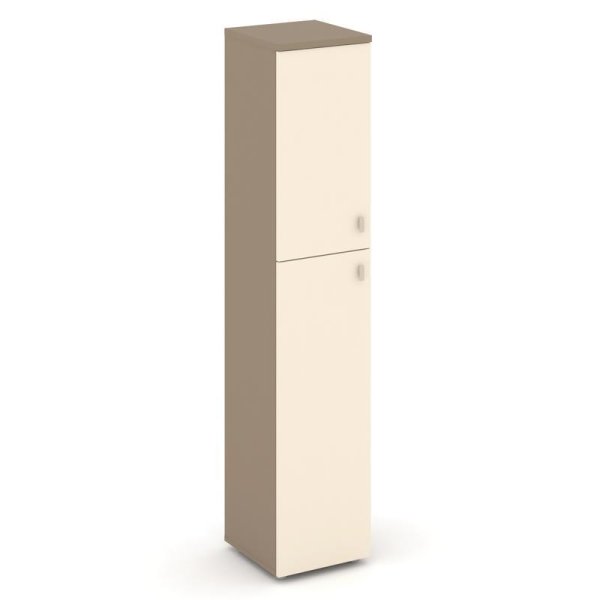 Шкаф высокий узкий левый ES.SU-1.8 (L) (400х420х1977) (Латте/Сатин)