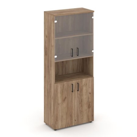Шкаф высокий широкий SN.STS-105 (796х400х1982) (Дуб Табак/Прозрачный)