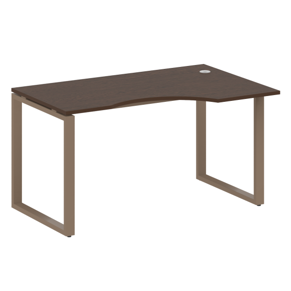 Стол криволинейный правый Metal System Style БО.СА-2 Пр 1400x900x750 (Венге Цаво/Мокко металл)