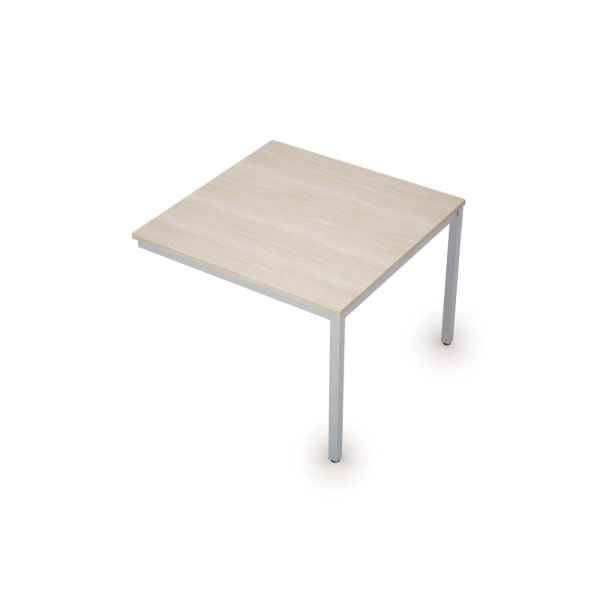 6МПК.001 Бенч-системы для переговорных столов, конечный модуль (1000x1000x750) (Шамони светлый/Алюминий матовый)