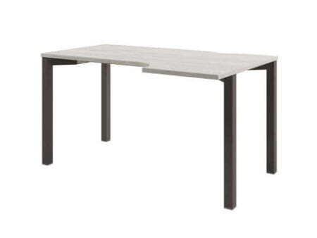 Стол эргономичный на металлокаркасе правый Solution D-51 1400x880x750 (Акация Морава/ТрюфельКоричневый)