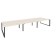 Рабочая станция на О-образном м/к Onix O.MO-D.RS-6.4.7 4740x1475x750 (Тиквуд Темный/Белый Металл)